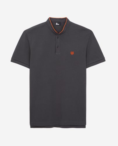 Black Officer Collar Polo Shirt - The Kooples - Modalova