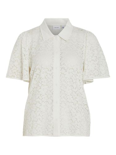 Lace Short Sleeved Shirt - Vila - Modalova