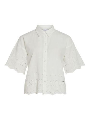 Embroidered Short Sleeved Shirt - Vila - Modalova