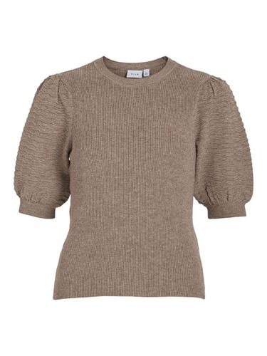 Short Sleeve Knitted Top - Vila - Modalova