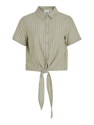 Front Knot Short Sleeved Shirt - Vila - Modalova