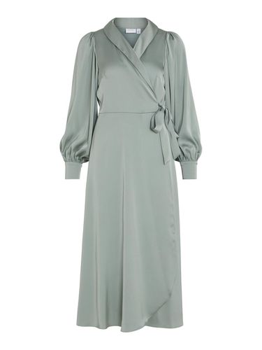 Long Sleeved Midi Wrap Dress - Vila - Modalova