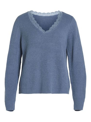 Lace Neck Knitted Pullover - Vila - Modalova