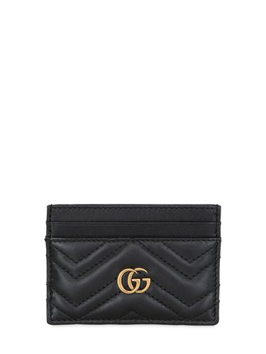 Porta Carte Di Credito Gg Marmont In Pelle - GUCCI - Modalova