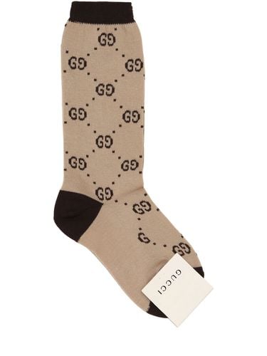 Calcetines De Punto De Algodón Con Logo - GUCCI - Modalova