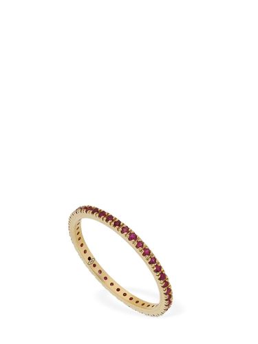 Annagreta Thin 18kt & Ruby Ring - VANZI - Modalova