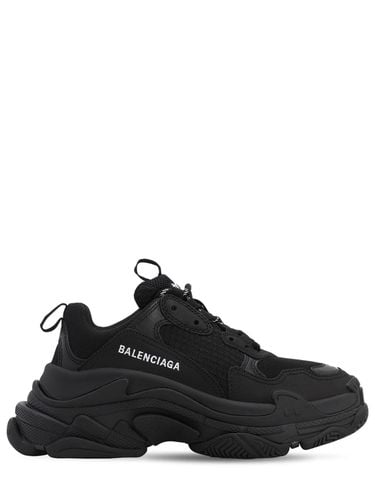 Mm Hohe Ledersneakers "triple S Faux" - BALENCIAGA - Modalova