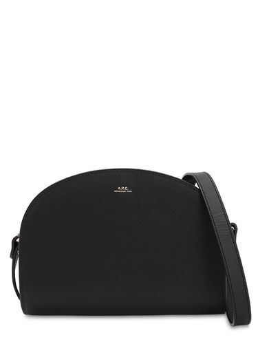 Bolso Demi Lune De Piel Saffiano - A.P.C. - Modalova