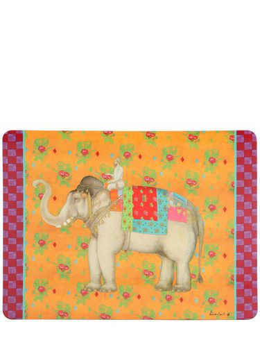 Ololay Elephant Lacquered Cork Placemat - LISA CORTI - Modalova