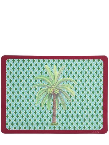 Hima Palm Lacquered Cork Placemat - LISA CORTI - Modalova