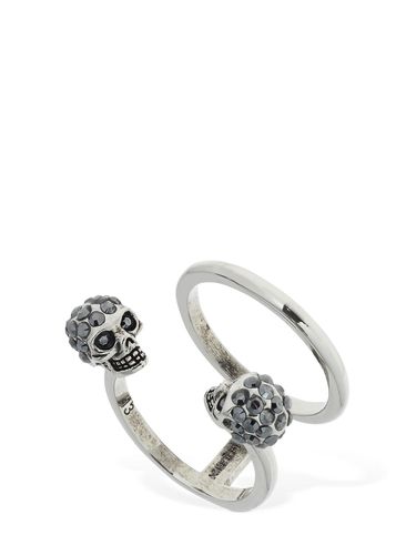 Anello Twin Con Teschio - ALEXANDER MCQUEEN - Modalova