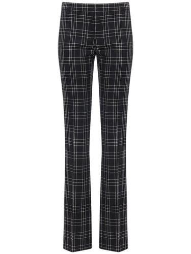 Welsh Check Wool Straight Leg Pants - ALEXANDER MCQUEEN - Modalova