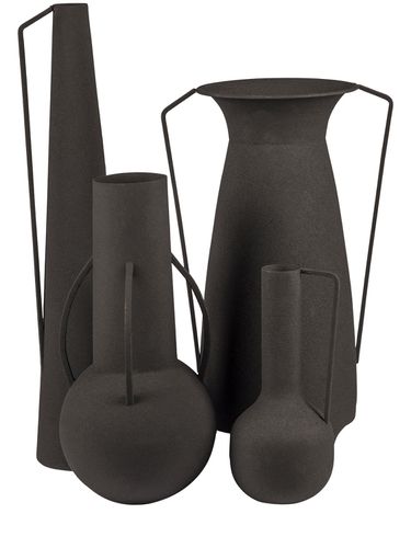 Set De 4 Jarrones Roman Negros - POLSPOTTEN - Modalova