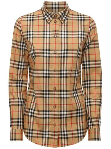 Lapwing Checked Stretch Poplin Shirt - BURBERRY - Modalova