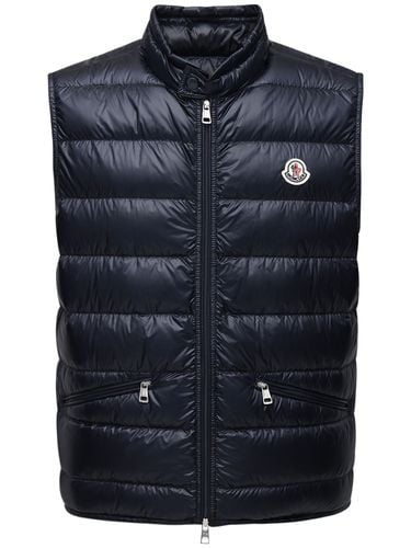 Chaleco De Plumas De Nylon Acolchado - MONCLER - Modalova