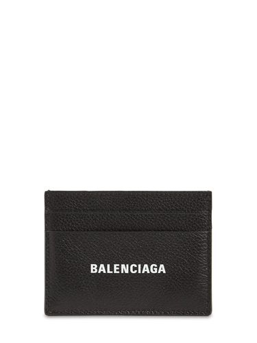 Kartenhülle Aus Leder Mit Logo - BALENCIAGA - Modalova