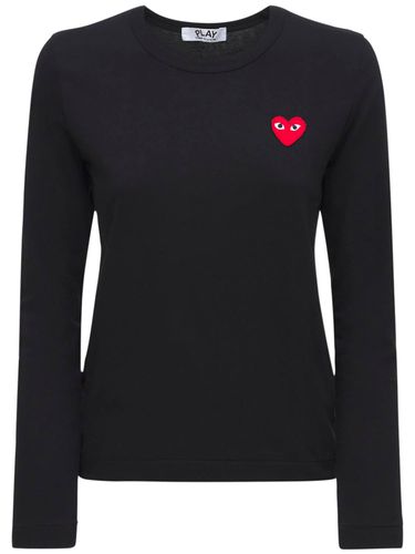 Camiseta De Jersey De Algodón Con Logo - COMME DES GARÇONS PLAY - Modalova