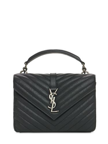 Bolso Medium College De Piel Pespunteada - SAINT LAURENT - Modalova