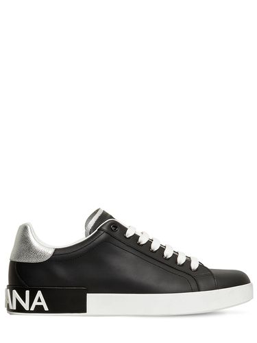 Portofino Leather Sneakers - DOLCE & GABBANA - Modalova