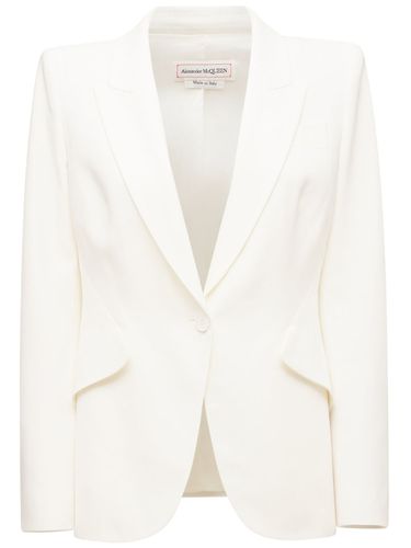 Blazer De Crepé De Viscosa Con Botón - ALEXANDER MCQUEEN - Modalova