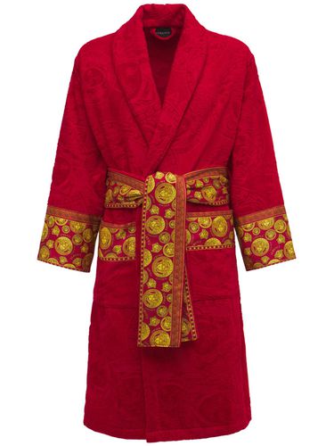 Jaq Medusa Cotton Bathrobe - VERSACE - Modalova