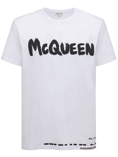 Camiseta De Jersey De Algodón Con Logo - ALEXANDER MCQUEEN - Modalova