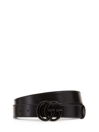 Cm Gg Buckle Leather Belt - GUCCI - Modalova