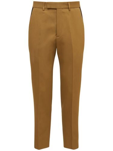 Cotton Ankle Pants W/ Web - GUCCI - Modalova