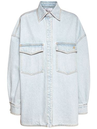 Camicia In Denim Di Cotone Con Logo - THE ATTICO - Modalova