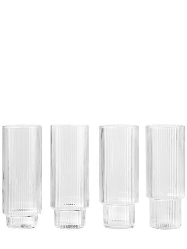 Set Of 4 Tall Ripple Glasses - FERM LIVING - Modalova