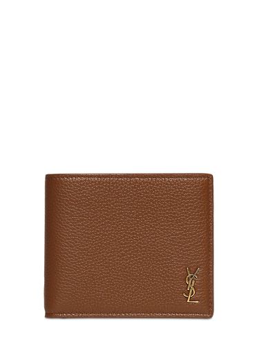 Tarjetero De Piel Monogram - SAINT LAURENT - Modalova