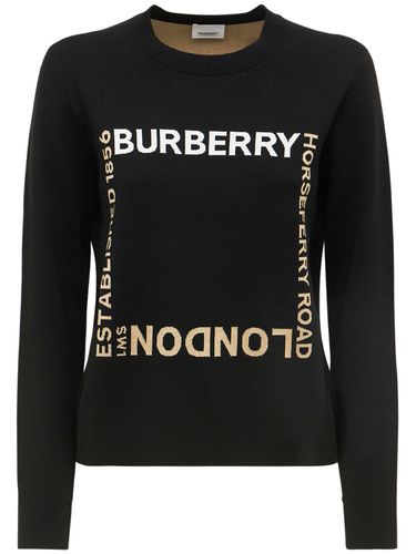 Maglia Allyn In Lana E Cotone Con Logo - BURBERRY - Modalova