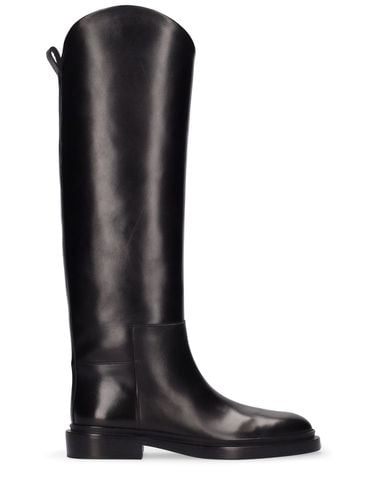 Mm Hohe Reitstiefel Aus Leder - JIL SANDER - Modalova