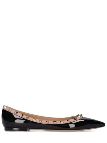 Mm Rockstud Patent Leather Flats - VALENTINO GARAVANI - Modalova