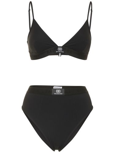 Bikini In Techno Stampato Stretch - BALENCIAGA - Modalova