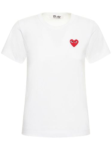 Camiseta De Jersey De Algodón Con Logo - COMME DES GARÇONS PLAY - Modalova