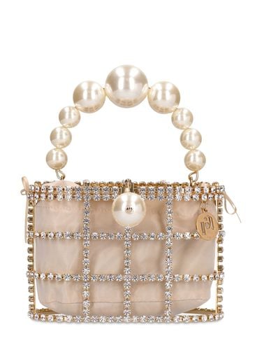 Holli Crystal & Pearl Box Top Handle Bag - ROSANTICA - Modalova