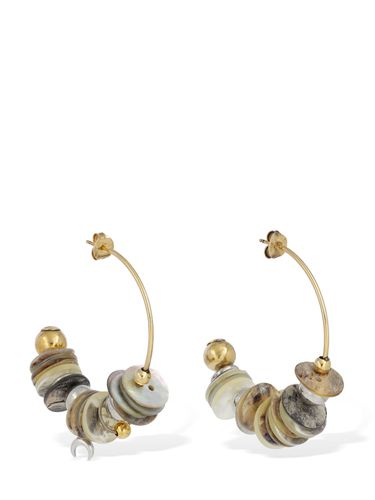 Nacre Disks Big Hoop Earrings - MARINE SERRE - Modalova