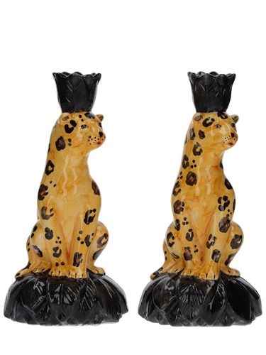 Set Di 2 Portacandele Leopard - LES OTTOMANS - Modalova