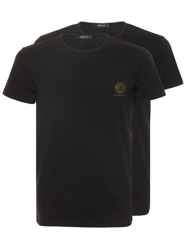 Set De 2 Camisetas De Algodón Stretch - VERSACE - Modalova