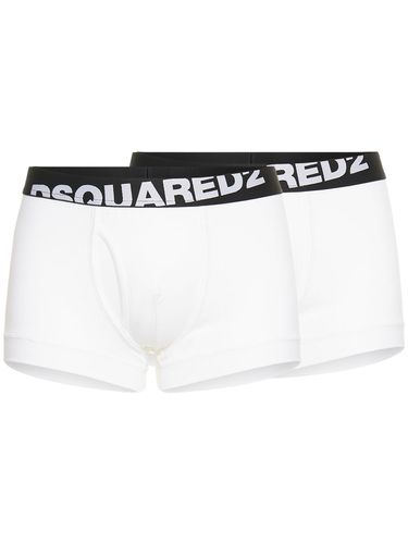 Paquete De 2 Calzoncillos Boxer De Jersey Con Logo - DSQUARED2 - Modalova