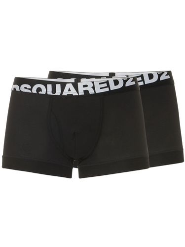 Paquete De 2 Calzoncillos Boxer De Jersey Con Logo - DSQUARED2 - Modalova