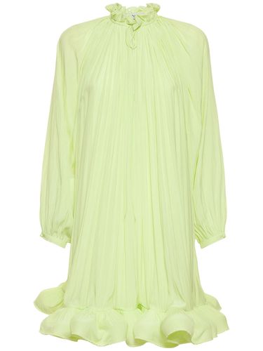 Pleated Mini Dress W/ Ruffles - LANVIN - Modalova