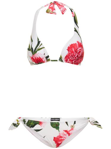 Bikini De Jersey Con Estampado - DOLCE & GABBANA - Modalova