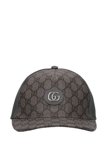 Cappello Baseball In Misto Cotone Gg - GUCCI - Modalova