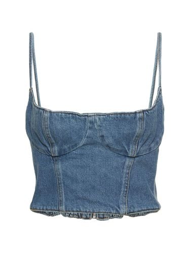 Crop Top In Denim - MAGDA BUTRYM - Modalova