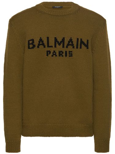 Maglia A Girocollo Con Logo - BALMAIN - Modalova