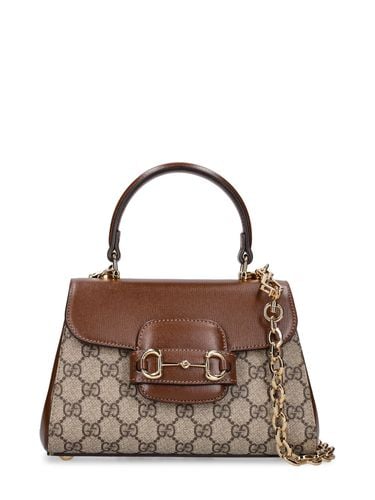 Bolso 1955 Horsebit Gg De Lona Y Piel - GUCCI - Modalova