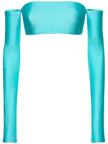 Crop Top Con Spalle Scoperte Lexi In Lycra Stretch - THE ANDAMANE - Modalova