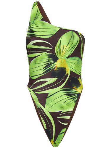 Plunge Printed Onepiece Swimsuit - LOUISA BALLOU - Modalova